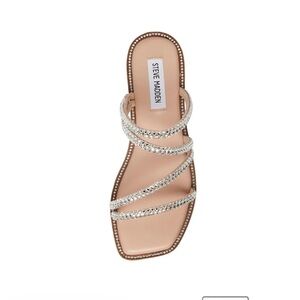 Steve Madden Women's Starie Silver Rhinestone size 12